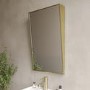 Rectangular Brass Angled Bathroom Mirror 500 x 800mm - Arissa