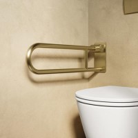 Brass Folding Bathroom Grab Rail 600 x 160mm - Arissa