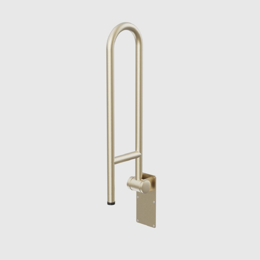 Brass Folding Bathroom Grab Rail 600 x 160mm - Arissa