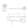 Brass Folding Bathroom Grab Rail 600 x 160mm - Arissa