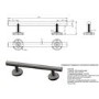 Brass Bathroom Grab Rail 600 x 77mm - Arissa