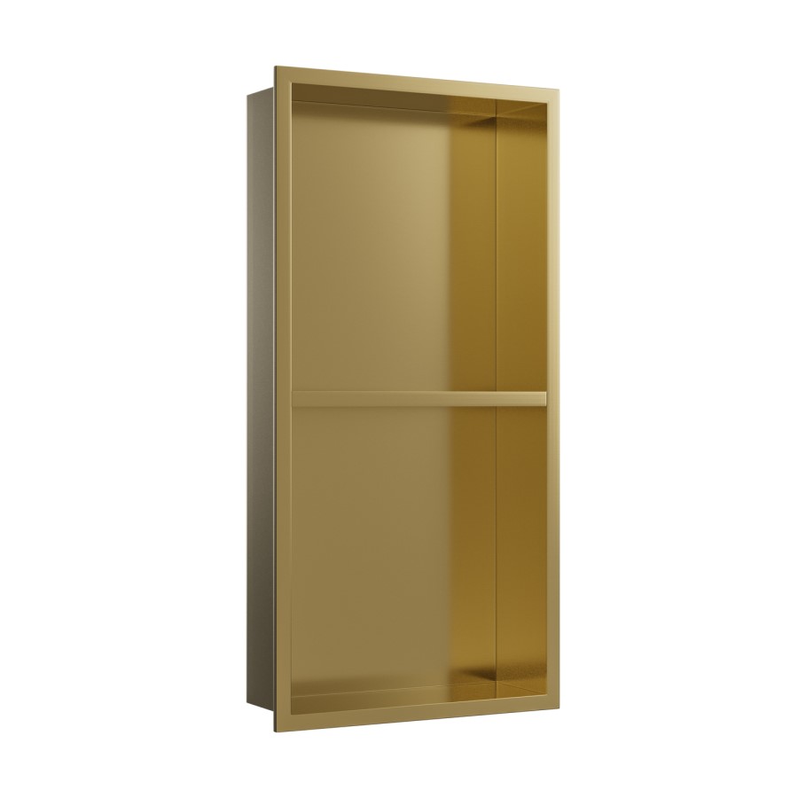 Brass Shower Niche with Shelf 305 x 610mm - Arissa