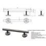 Brass Bathroom Grab Rail 800 x 77mm - Arissa