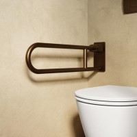 Bronze Folding Bathroom Grab Rail 600 x 160mm - Arissa