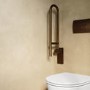 Bronze Folding Bathroom Grab Rail 600 x 160mm - Arissa