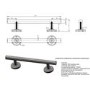 Chrome Bathroom Grab Rail 350 x 50mm - Arissa
