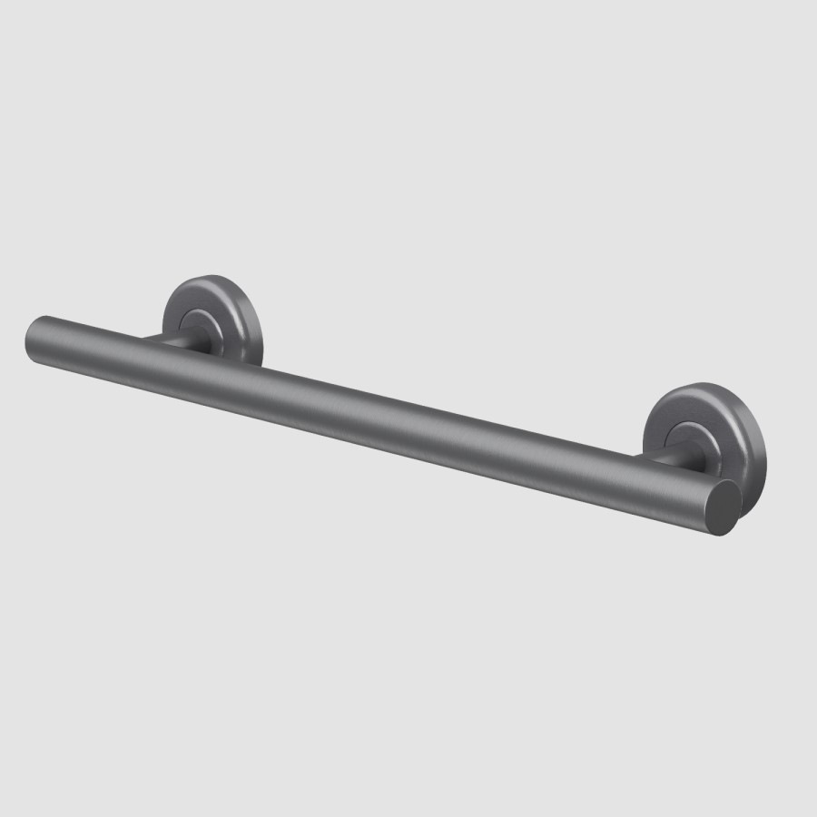 Gunmetal Grey Bathroom Grab Rail 450 x 77mm - Arissa