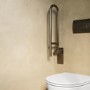 Gunmetal Grey Folding Bathroom Grab Rail 600 x 160mm - Arissa