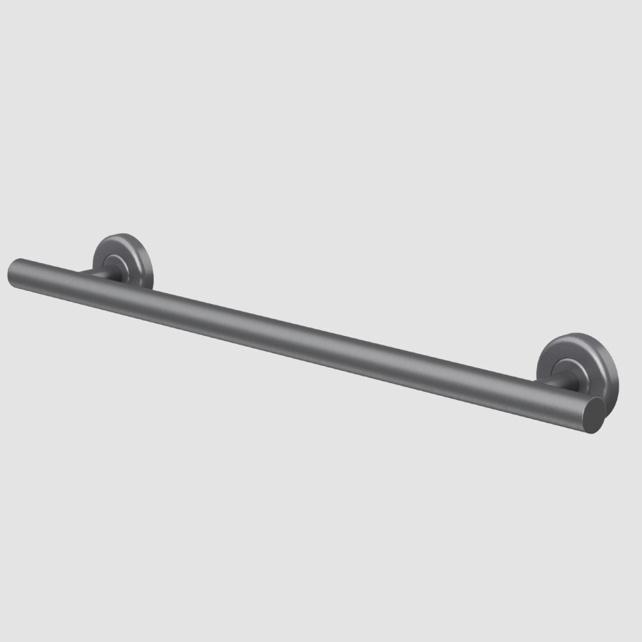 Gunmetal Grey Bathroom Grab Rail 600 x 77mm - Arissa