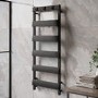 Black Towel Radiator with Hooks 1200 x 500mm - Arizona