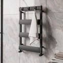 ARIHB800 Black Towel Radiator with Hooks 800 x 500mm - Arizona