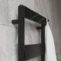 Black Towel Radiator with Hooks 800 x 500mm - Arizona