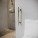 ARIKBB350GR Brass Knurled Bathroom Grab Rail 350 x 77mm - Arissa