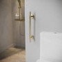 Brass Knurled Bathroom Grab Rail 450 x 77mm - Arissa