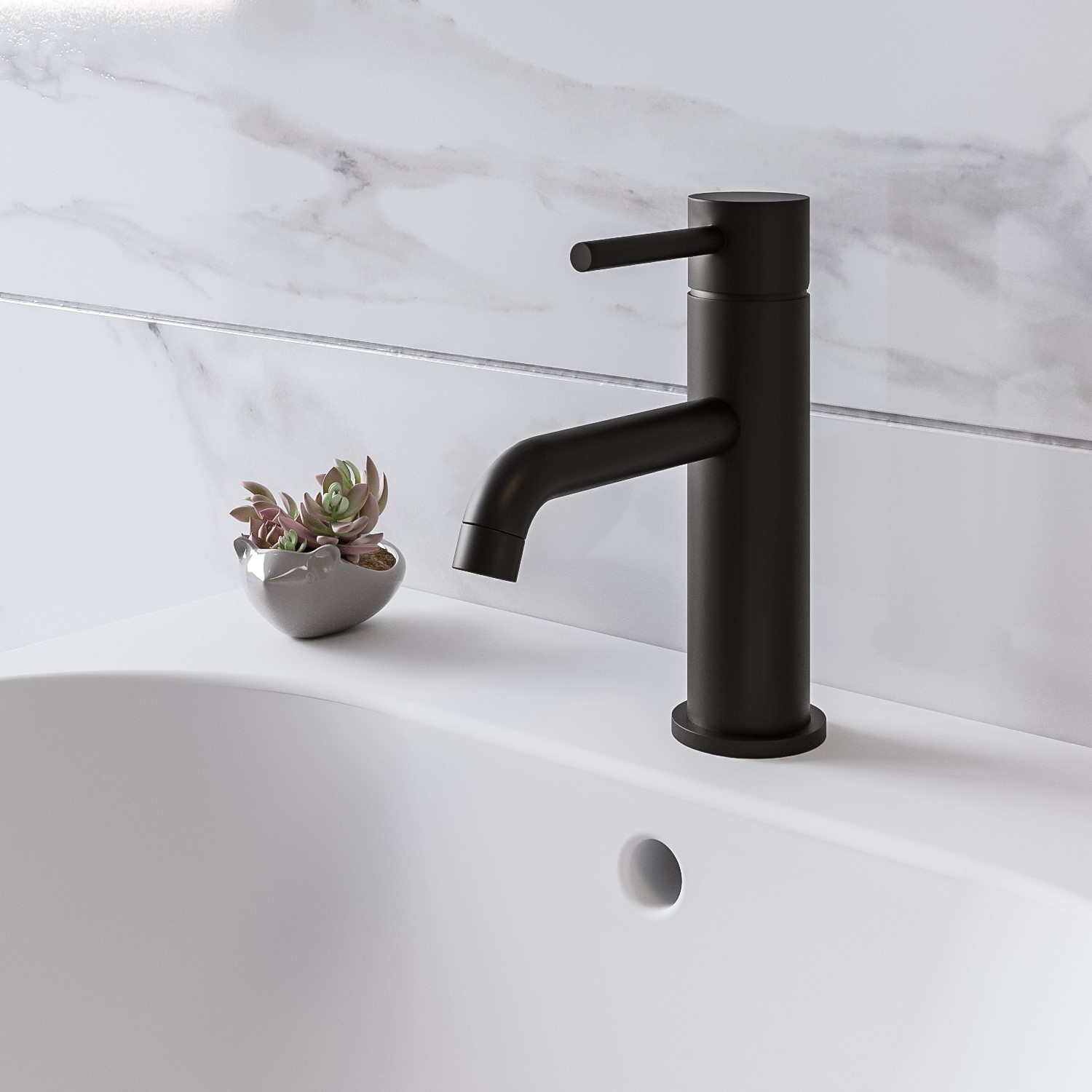 Black Cloakroom Mono Basin Mixer Tap Arissa Furniture123