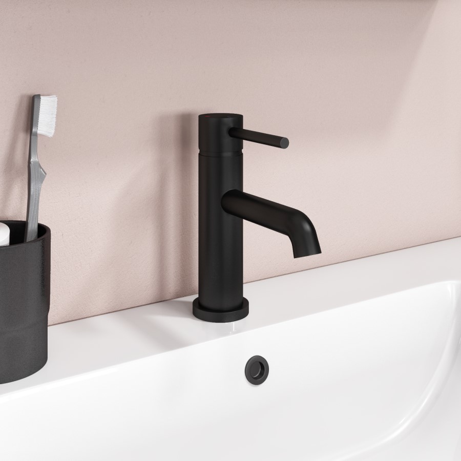 Black Mono Basin Mixer Tap - Arissa