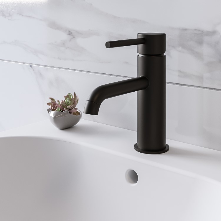 Black Mono Basin Mixer Tap - Arissa