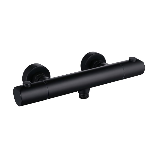 Black 1 Outlet Thermostatic Exposed Bar Shower Valve - Arissa