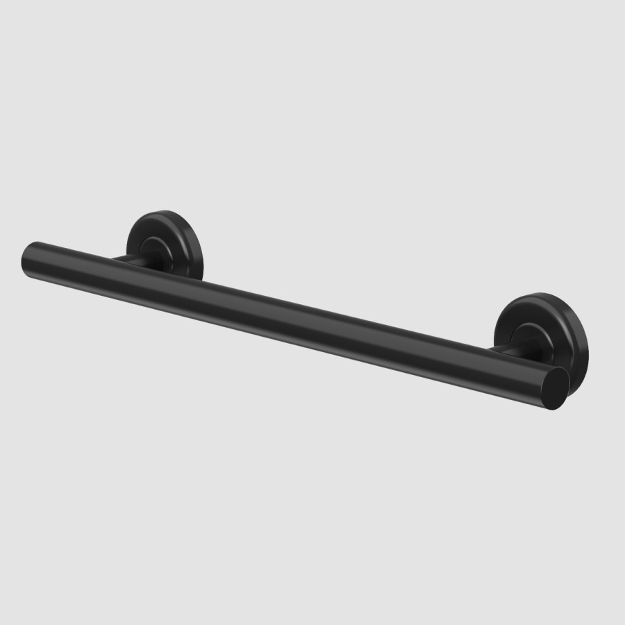 Black Bathroom Grab Rail 450 x 77mm - Arissa