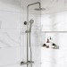 Brushed Nickel 2 Outlet Thermostatic Mixer Shower Set - Arissa
