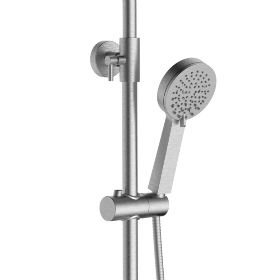 Brushed Nickel 2 Outlet Thermostatic Mixer Shower Set - Arissa