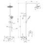 Brushed Nickel 2 Outlet Thermostatic Mixer Shower Set - Arissa