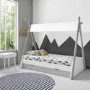 Arlo Grey and White Teepee Bed Frame with Pull Out Storage Drawers