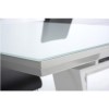 Arlington High Gloss White Extendable Dining Table with Grey Base - seats 4-6