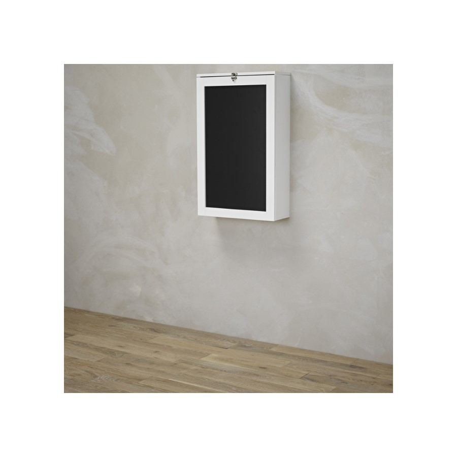 Wall Mounted Folding White Office Desk with Storage - Arlo - LPD