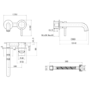 Black Wall Mounted Bath Mixer Tap - Arissa