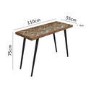 Industrial Office Desk with Solid Mango Wood Herringbone Top - Arno