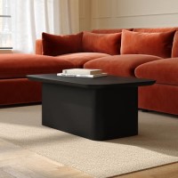 ALMOST PERFECT - Large Rectangular Black Wooden Coffee Table With Storage - Ari