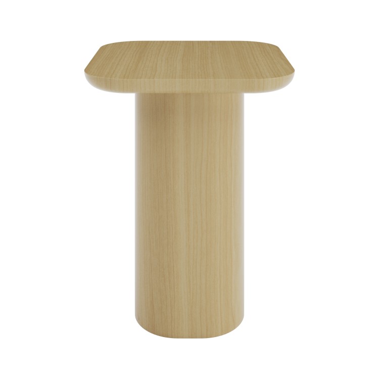 Large Square Wooden Pedestal Side Table - Ari