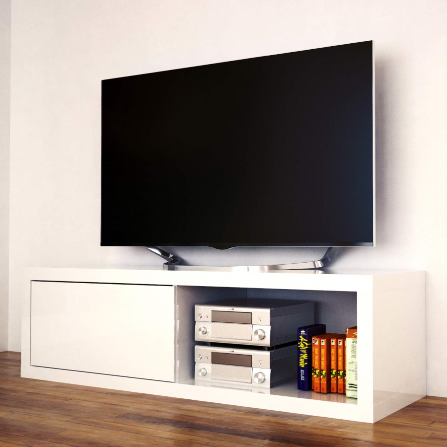 Artemis White High Gloss TV Stand