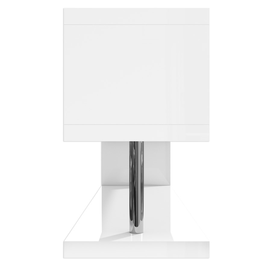 Artemis White High Gloss Geometric TV Stand - TV's up to 50"