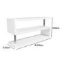 GRADE A1 - Artemis White High Gloss Geometric TV Stand