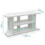 GRADE A1 - Artemis Small White High Gloss Corner TV Stand - TV's up to 40"