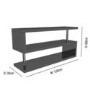 GRADE A1 - Artemis Large Grey High Gloss Geometric TV Unit Stand