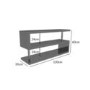 Artemis Large Grey High Gloss Geometric TV Unit Stand