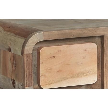 Aspen Solid Wood Desk with Retro Finish - Industrial Style