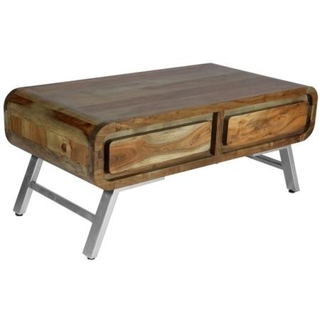 Aspen Retro Two Tone 2 Drawer Coffee Table