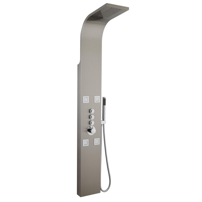 Stainless Steel Thermostatic Shower Tower Panel with Body Jets