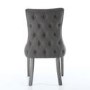 Ashley Pair of Grey Dining Chairs with Stud and Button Detail