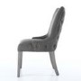 Ashley Pair of Grey Dining Chairs with Stud and Button Detail