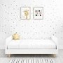 GRADE A1 - White Cot Bed with Pine Detail and 3 Adjustable Heights - Astelle