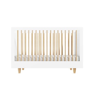 white and natural cot