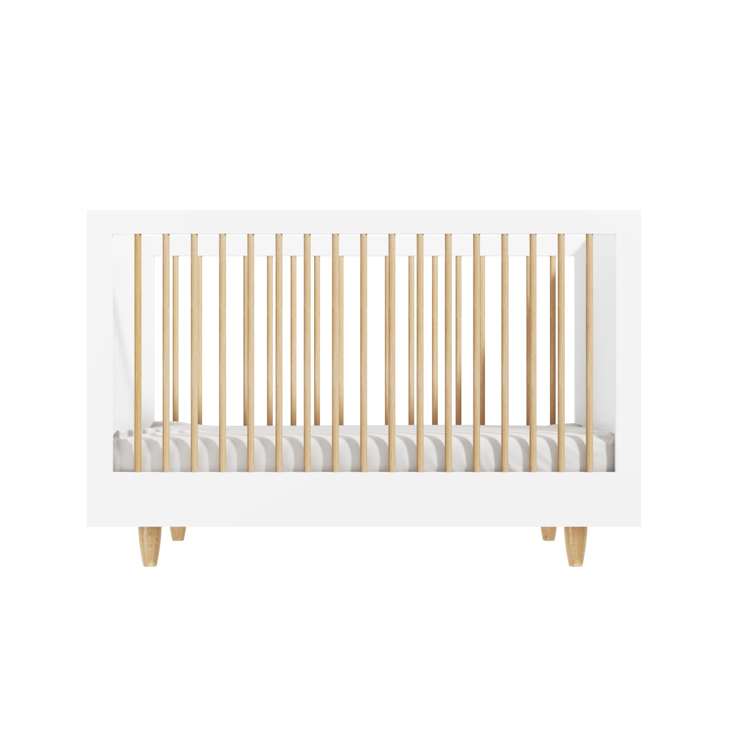 Pine and best sale white cot