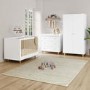 GRADE A2 - White Scandi Pine Wood Convertible Cot Bed - Astelle