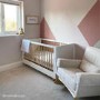 GRADE A2 - White Scandi Pine Wood Convertible Cot Bed - Astelle