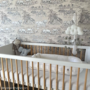 GRADE A2 - White Scandi Pine Wood Convertible Cot Bed - Astelle